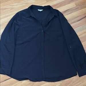 Candie's Black Button Down Shirt